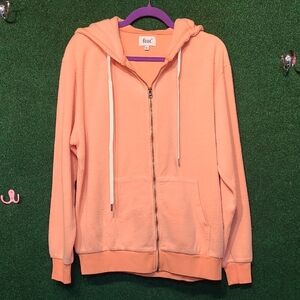 498 Feat Peach Zip-Up Hoodie